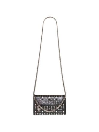 Stella McCartney Falabella portemonnee met ketting in alternatieve mat, met studs en oogjes