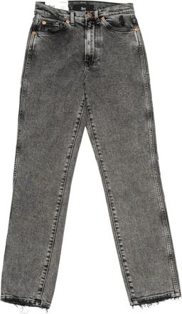 3x1 Raw-Cut Straight-Leg Jeans - Dames - Slim Fit Jeans - Zwart - W24 - Katoen - Jeans