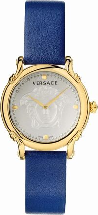 Versace Safety Pin Watch - Dames - Horloges - Geel - ONE Size - Leer - Accessoires