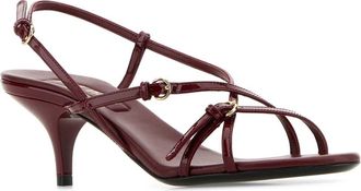 Miu Miu Womens Tyrian Purple Leather Sandals Porpora Vitello Sandali