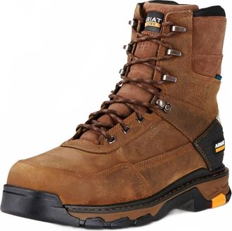 Ariat Mens Intrepid 8 Waterproof Composite Toe Work Boots In Brown