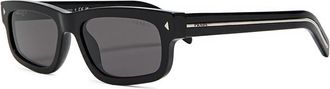 Prada Rectangle-frame Sunglasses - Black - One Size