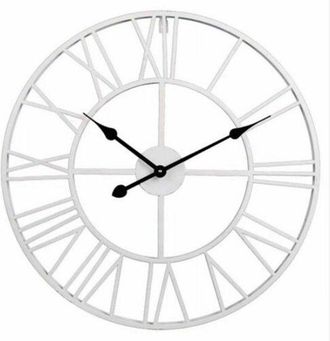 OEM Reloj De Pared Moderno De Color Plateado De 34 Cm Con N&uacute;meros Romanos, Ideal Para Decorar El Sal&oacute;n Y El Despacho