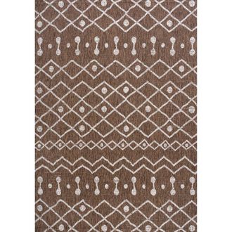 Jonathan Y Designs Nokat Bohemian Indoor/Outdoor Area Rug in Brown/beige at Nordstrom, Size 4Ft 0In X 6Ft 0In