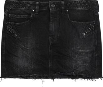 Balenciaga Denim Skirts, female, Black, Size: 2XS Gonna Mini