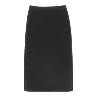 Nina Ricci Rokken, Dames, Zwart, S, Katoen, Midi Gebreide Rok