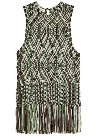 Wales Bonner Wales Bonner Java Tassel Macram&eacute; top - Green - XS (UK6 / XS)