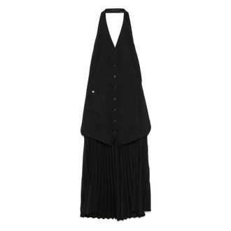 Helmut Lang Halter Vest Jurk - Dames - Jurken - Zwart - Maat: 2XS Poliester