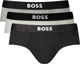HUGO BOSS ONE Drie-pack stretch-katoenen slips - Heren - Ondergoed - Veelkleurig - Maat: M Katoen