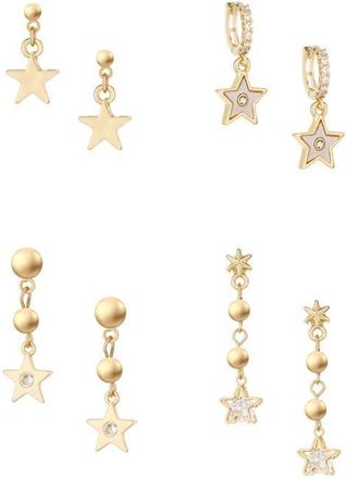 Ettika 4-Pack Star Drop Earrings in Gold at Nordstrom