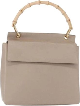 Gucci Pre-owned Leather gucci-bags - Dames - Vintage Handtas - Beige - ONE Size - Vintage