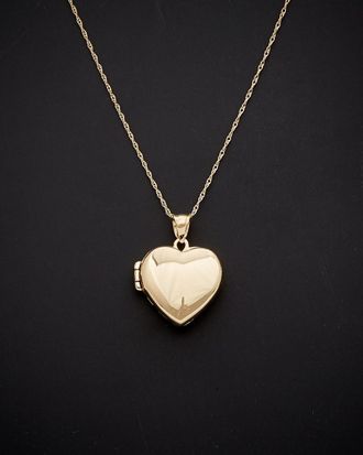 Italian Gold, Inc 14K Italian Gold Polished Heart Locket Pendant Necklace