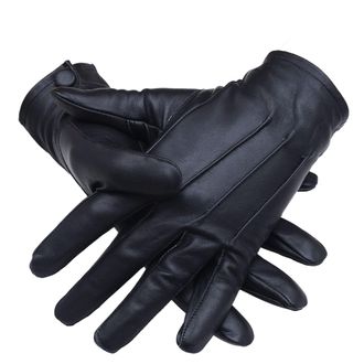 Generic Mens Dress Driving Genuine Sheep Leather Unlined Gloves, Black, Large