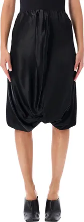 7 For All Mankind Cinch Hem Draped Gathered Mini Dress