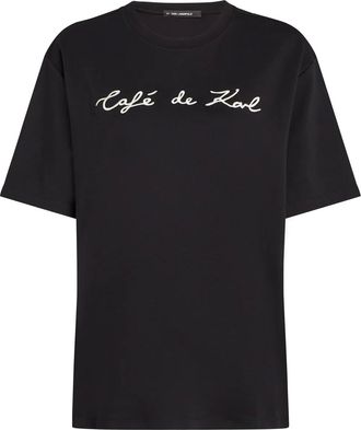 Karl Lagerfeld T-shirt oversize Karl Lagerfeld x Jorge Parra - Nero
