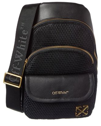 Off-white Mesh & Leather Backpack