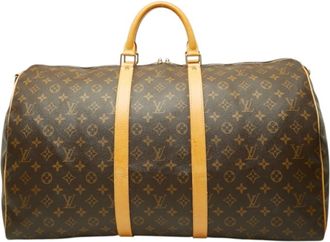 Louis Vuitton Brown Pvc Leather Boston Bag (Pre-Owned)
