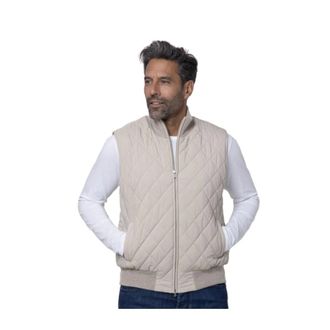 Gran Sasso Jassen, Heren, Bruin, M, Gewatteerd Mouwloos Beige Jack