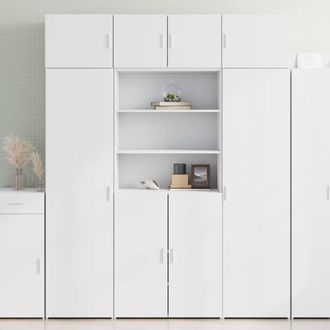 Berkfield Home Storage Cabinet White 80x42.5x225 cm Engineered Wood