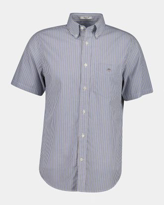 GANT Mens Regular Fit Shirt - Striped in White Cotton - Size X-Large