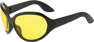 Generic Sunglasses Woman Hip Hop Punk Big Frame For Women Sun glasses Male Female Sunglass,Black Yellow 2026