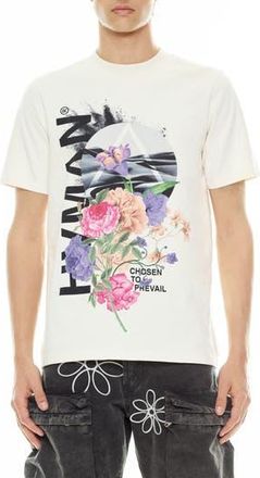 HVMAN Floral Graphic T-Shirt in Cloud at Nordstrom Rack, Size Small