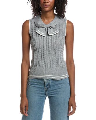 Nanette Lepore Tie Front Sweater Vest