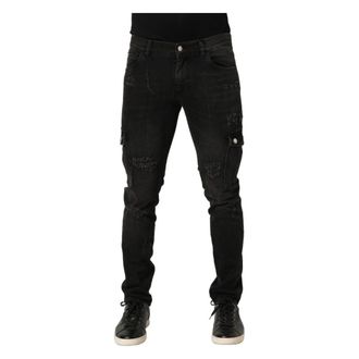 Dolce & Gabbana Slim-fit Jeans, male, Black, Size: M Skinny Jeans