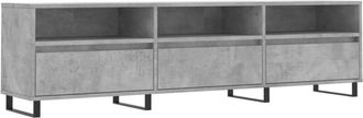 vidaXL Vidaxl - Mueble de tv madera contrachapada gris hormigón 150x30x44,5 cm