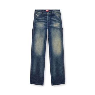 Diesel Jeans, Heren, Blauw, W33 L32, Denim, Straight Jeans