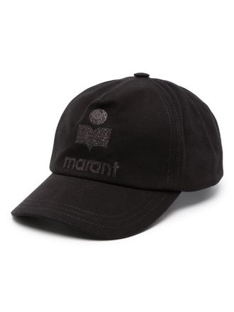 Isabel Marant Cappello da baseball Tyron con ricamo - Nero
