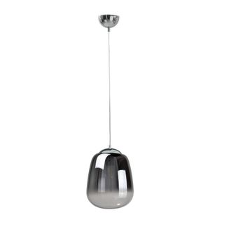 Netlighting Smoky Dome Pendant Ceiling Light Black Silver 26cm 1x E27