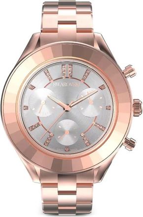 Swarovski Octea Lux Sport 37mm - women - Rose Gold Plated Stainless Steel/Swarovski Crystal - One Size - White