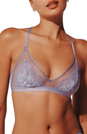 Thirdlove All Day Lace Unlined Racerback Bralette in Dreamy Lilac at Nordstrom, Size X-Large