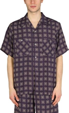 Needles Check Print Shirt With Bowling Collar