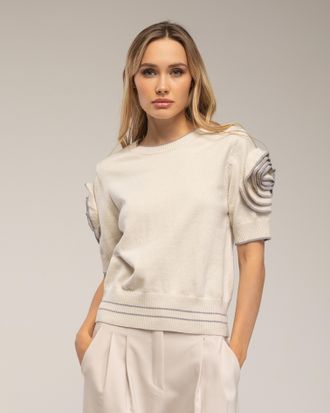 Tantra Trui met korte mouwen en bloemen