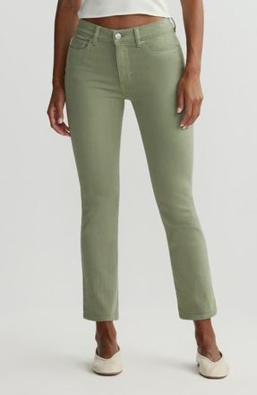 DL1961 Mara Instasculpt Straight Mid Rise Ankle Jeans in Supergreens at Nordstrom, Size 25
