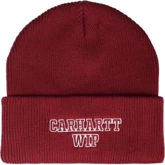 Carhartt Work in Progress logo beanie hat - men - Organic Cotton - One Size - Red