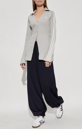 adidas Top With Embroidered Logo, Womens, Grey