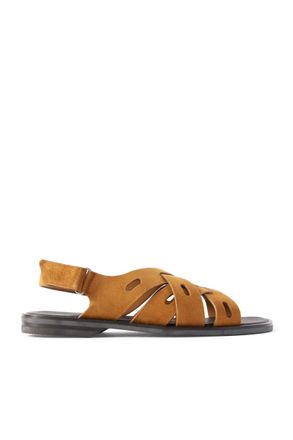 John Lobb Seaford Cutout Suede Sandals