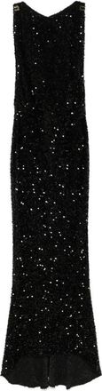 Elisabetta Franchi Sequin Avondjurk - Dames - Avondkleed - Zwart - S - Polyester - Kleedjes
