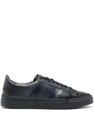 Santoni Navy Blue Logo Sneakers
