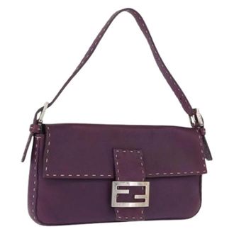 Fendi Pre-owned Leather fendi-bags - Dames - Pre-owned - Paars - Maat: ONE Size Leer