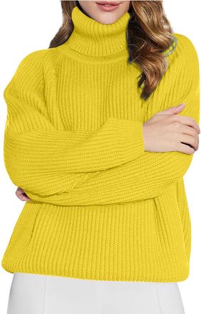 Generic Womens Knit Jumpers Classic Causal Turtleneck Sweater Ribbed Knit Casual Tops Jumpers For Women Elegant Smart Sweaters Breathable Comfortable Sweaters