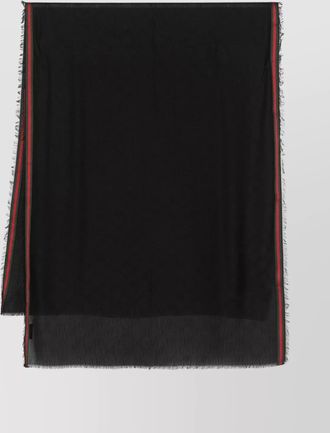 Gucci silk cotton gg logo stole