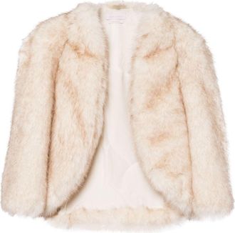 Saiid Kobeisy cropped faux-fur jacket - women - Polyester - 34 - Neutrals