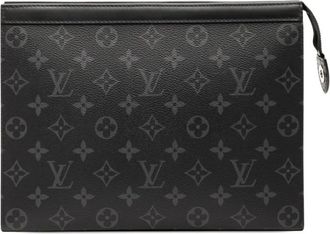 Louis Vuitton 2021-2025 Monogram Eclipse Pochette Voyage MM clutch bag - Black