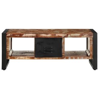 Berkfield Home Sturdy Coffee Table Multicolour 90x50x36 cm Solid Wood Reclaimed | Size: 90 x 50 x 36 cm