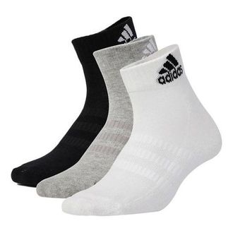 adidas Classical Stitching Breathable Short Basketball Socks Unisex Black/White/Grey DZ9364
