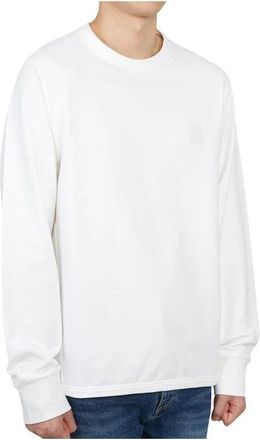 C.P. Company Crew Neck Stretch Fleece Sweatshirt - Heren - Sweatshirts - Wit - L - Katoen - Hoodies & sweatvesten